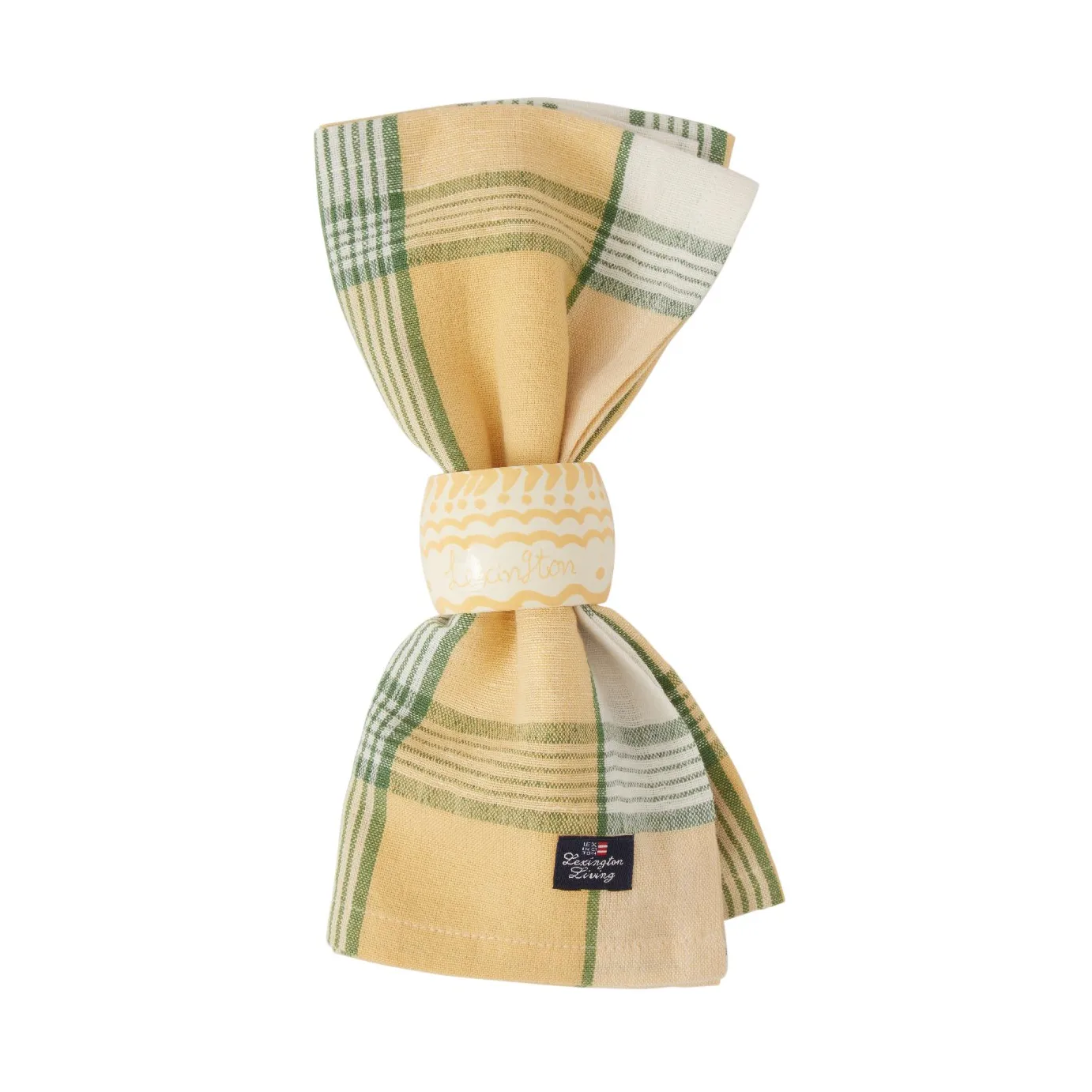 Serviette en tissu Easter Linen/Cotton 50x50 cm, Yellow-green Lexington