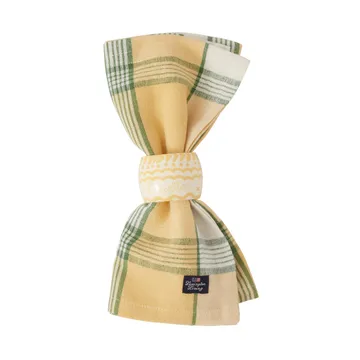Serviette en tissu Easter Linen/Cotton 50x50 cm - Yellow-green - Lexington