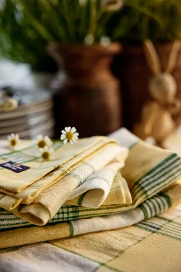 Serviette en tissu Easter Linen/Cotton 50x50 cm - Yellow-green - Lexington