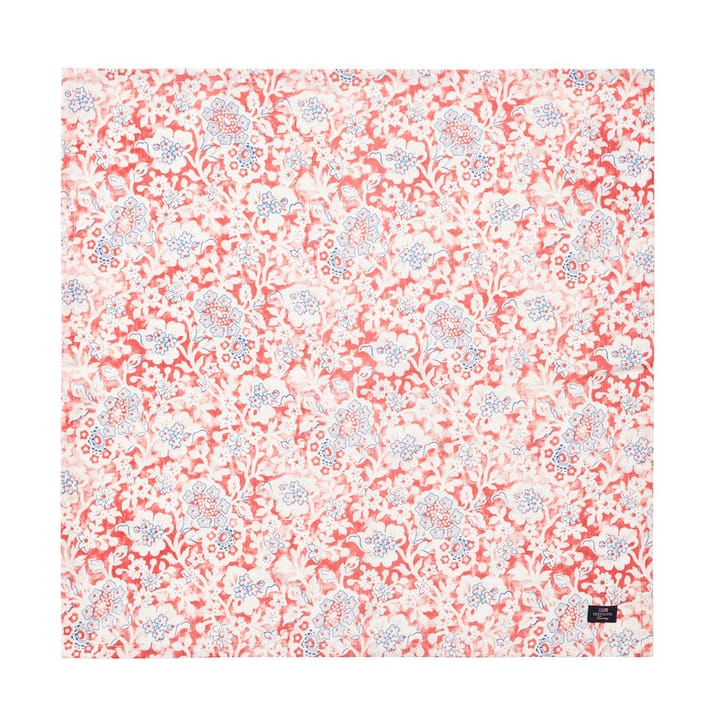 Serviette en tissu Printed Flowers Recycled Cotton 50x50 cm - Coral - Lexington
