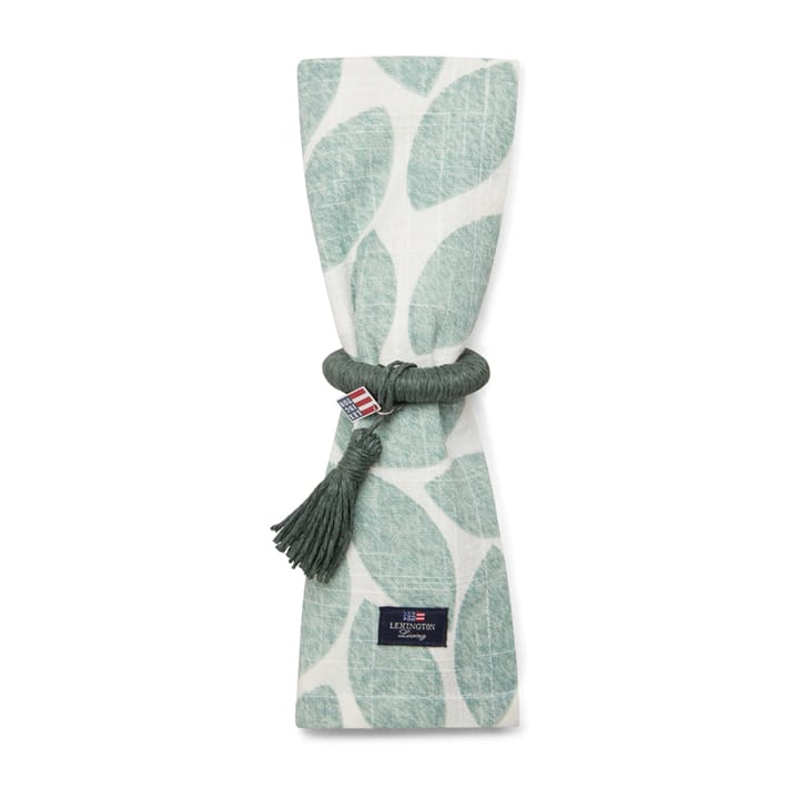 Serviette en tissu Printed Leaves 50x50 cm, Vert Lexington