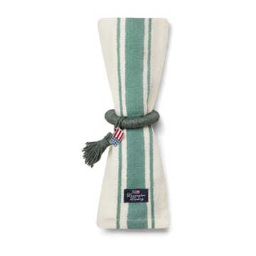 Serviette en tissu Side Stripes 50x50 cm - Vert - Lexington