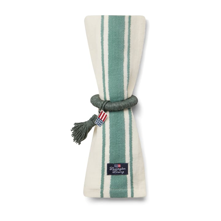 Serviette en tissu Side Stripes 50x50 cm, Vert Lexington