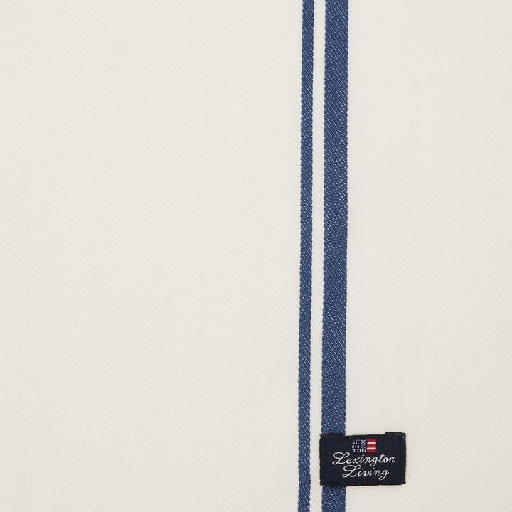 Serviette en tissu Twill 50x50 cm - Blanc-bleu - Lexington