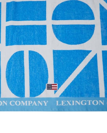 Serviette Graphic Cotton Velour 100x180 cm - Blue - Lexington