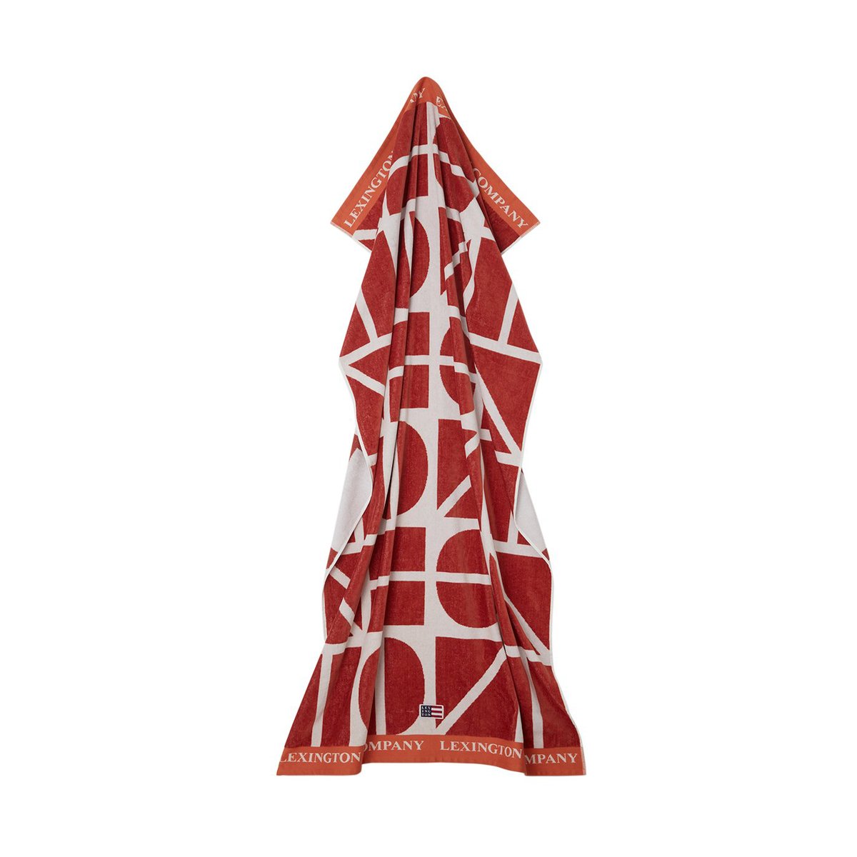 Lexington Serviette Graphic Cotton Velour 100x180 cm Coconut