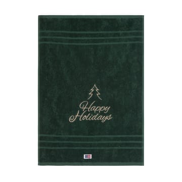 Serviette Happy Holidays Juniper coton écologique 50x70 cm - Green-Light Beige - Lexington