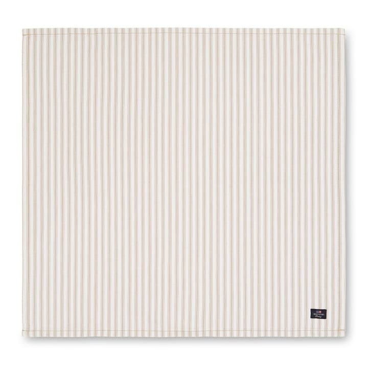 Serviette Icons Herringbone Striped 50x50 cm - Beige-white - Lexington
