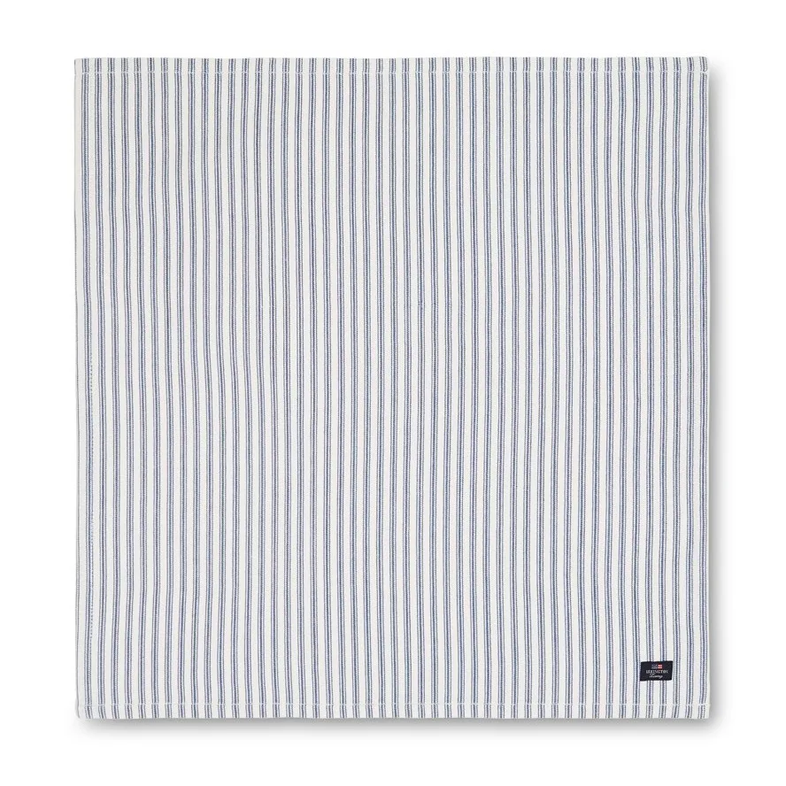 Serviette Icons Herringbone Striped 50x50 cm, Blue-white Lexington