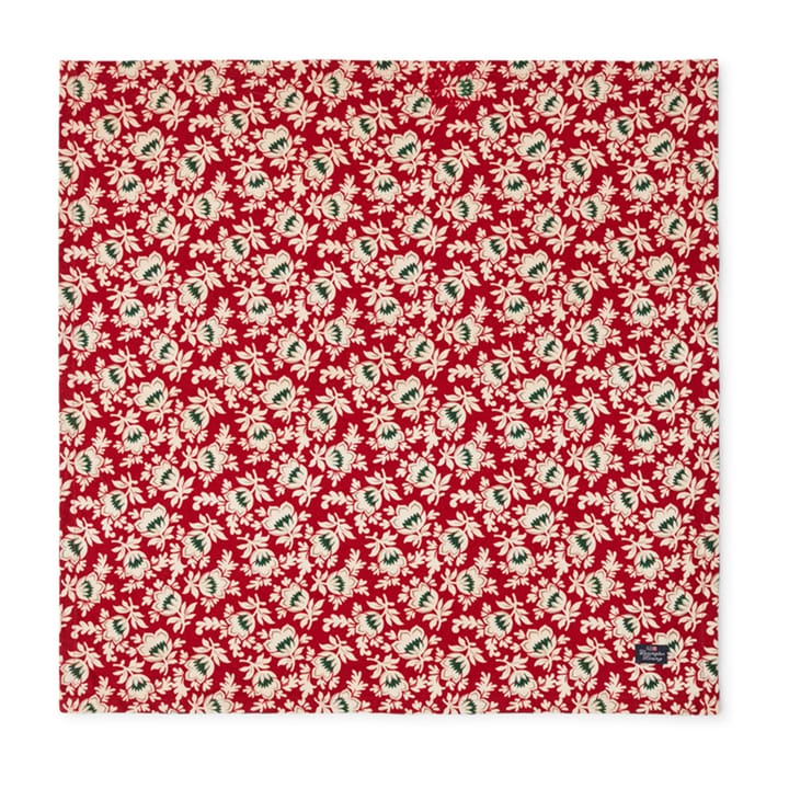 Serviette Printed Organic Cotton Twill 50x50 cm, Red-beige-green Lexington