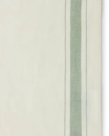 Serviette Side Striped Organic Cotton 50x50 cm - White-green - Lexington