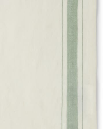Serviette Side Striped Organic Cotton 50x50 cm - White-green - Lexington