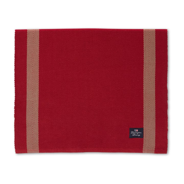 Set de table Herringbone with Stripes 40x50 cm, Red-beige Lexington