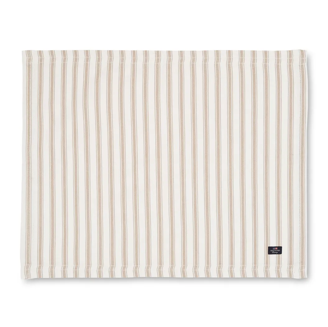 Set de table Icons Herringbone Striped 40x50 cm, Beige-white Lexington