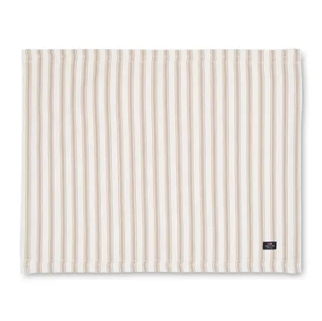 Set de table Icons Herringbone Striped 40x50 cm - Beige-white - Lexington