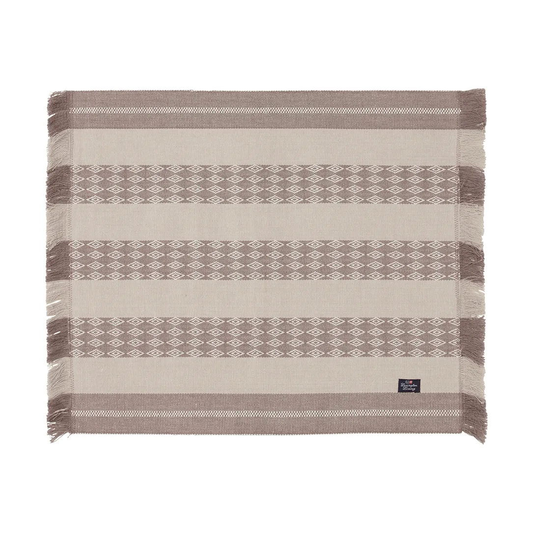 Set de table Jacquard Striped 40x50 cm, Beige Lexington