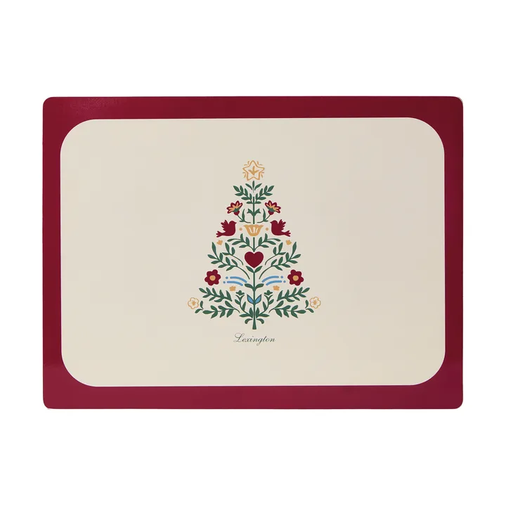 Set de table laminé réversible Lexington - Red-light beige, 30x40 cm, lot de 2 - Lexington