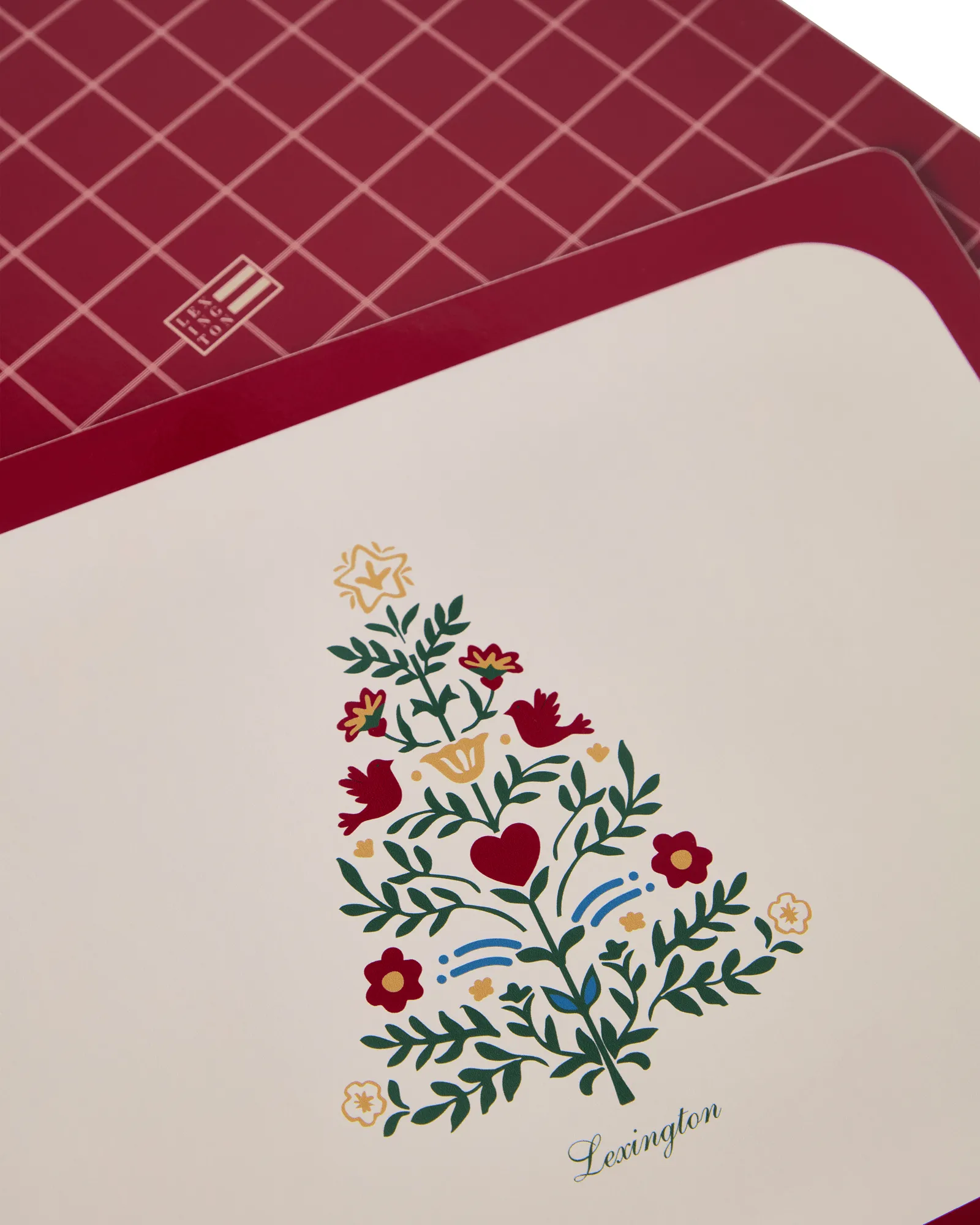 Set de table laminé réversible Lexington, Red-light beige, 30x40 cm, lot de 2 Lexington