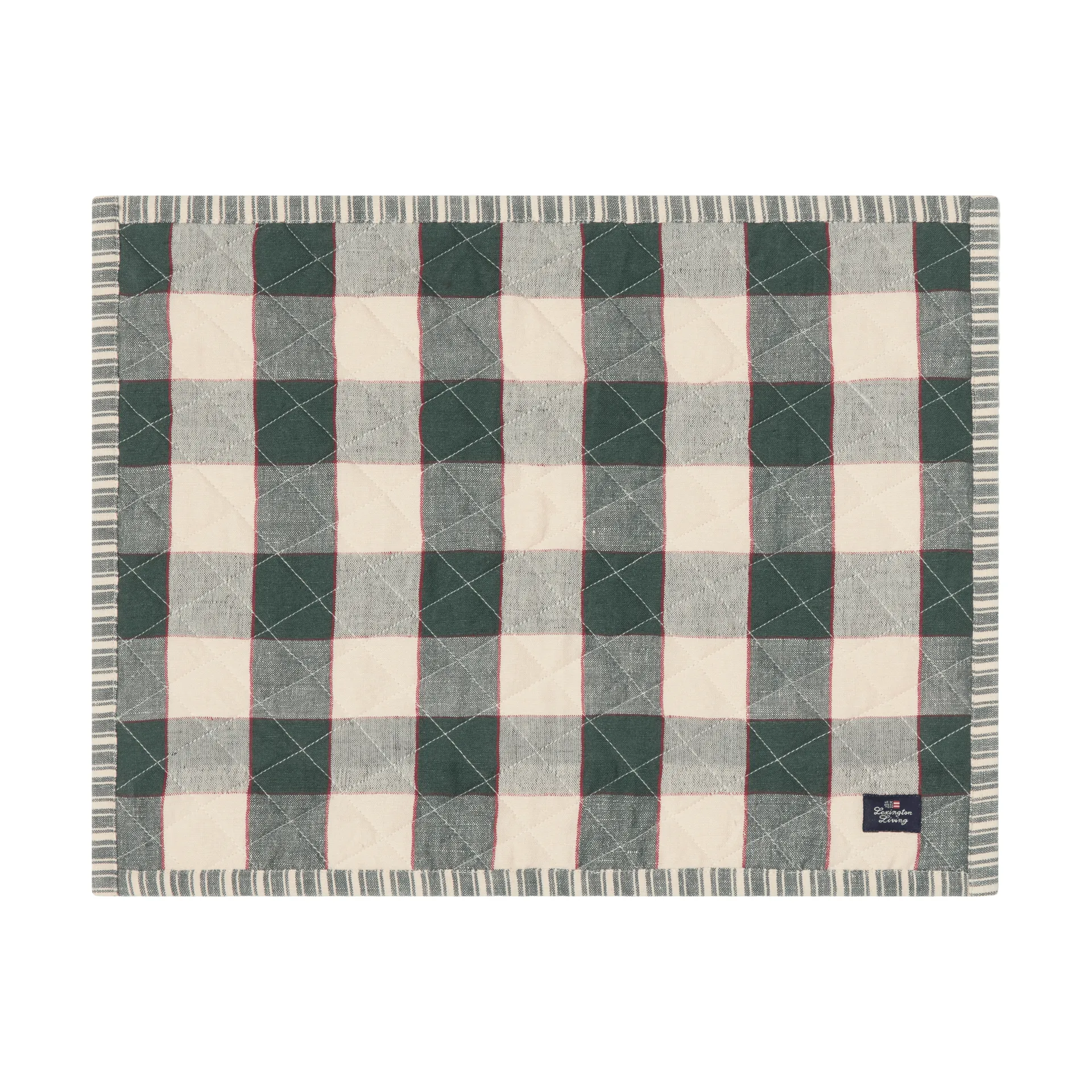 Lexington Set de table matelassé réversible Green-Light beige-red, 35x45 cm Lexington Set de table matelassé réversible Green-Light beige-red, 35x45 cm