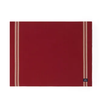 Set de table Side Striped Org Cotton Rib 40x50 cm - Red-beige - Lexington