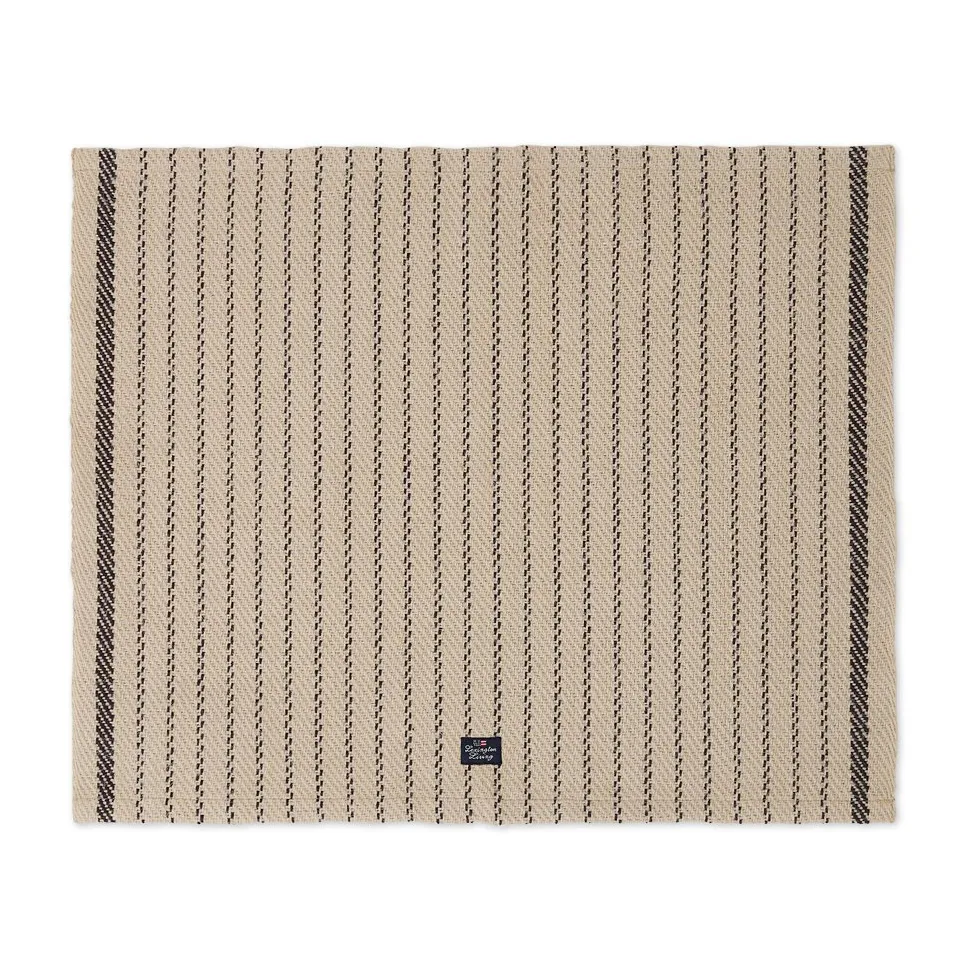 Set de table Striped Jute Cotton 40x50 cm, Beige-dark gray Lexington