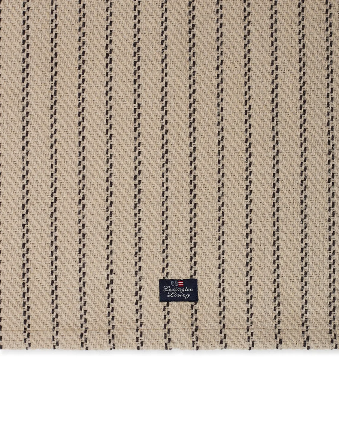 Set de table Striped Jute Cotton 40x50 cm, Beige-dark gray Lexington