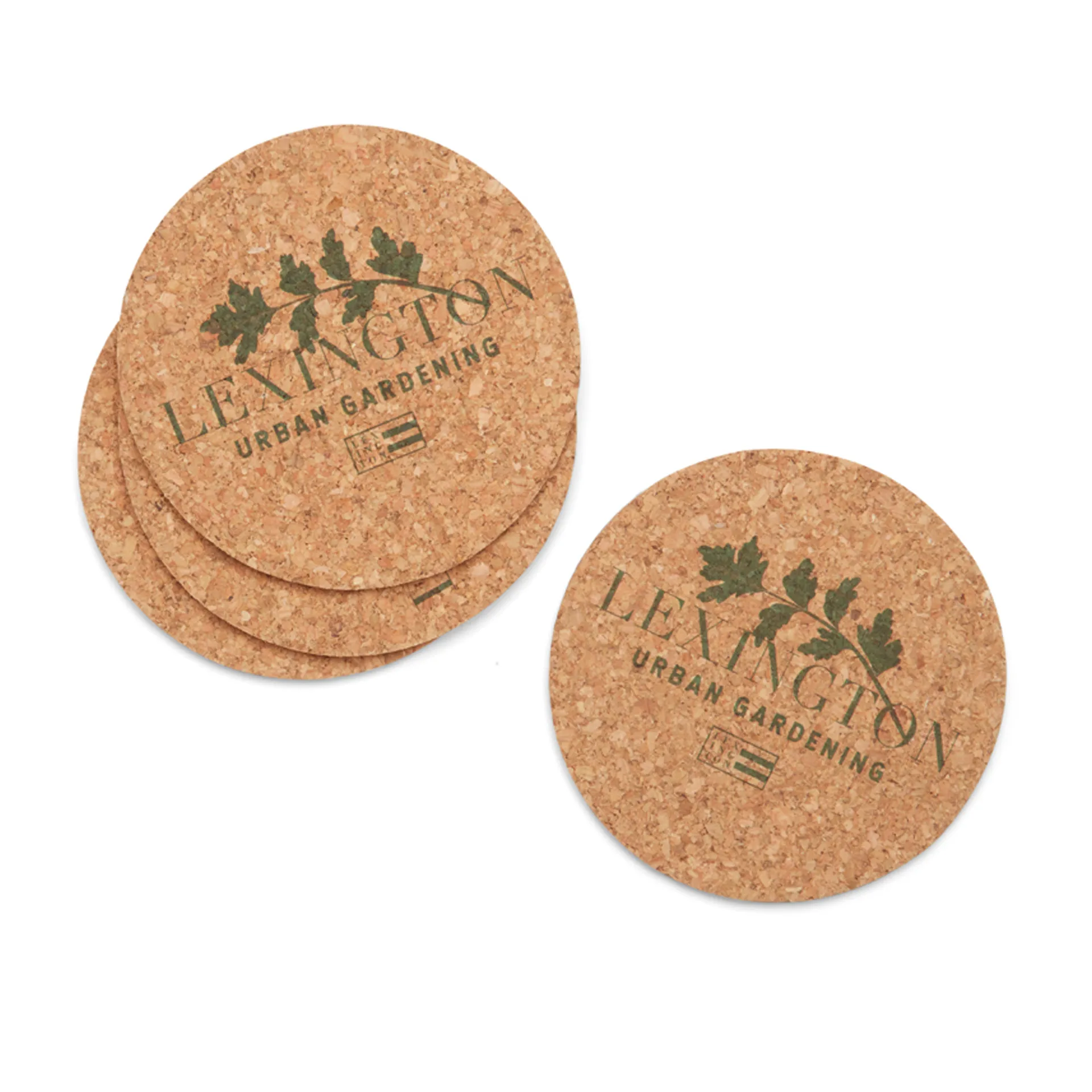 Sous-verres en liège Ø10 cm, lot de 2, Urban gardening Lexington