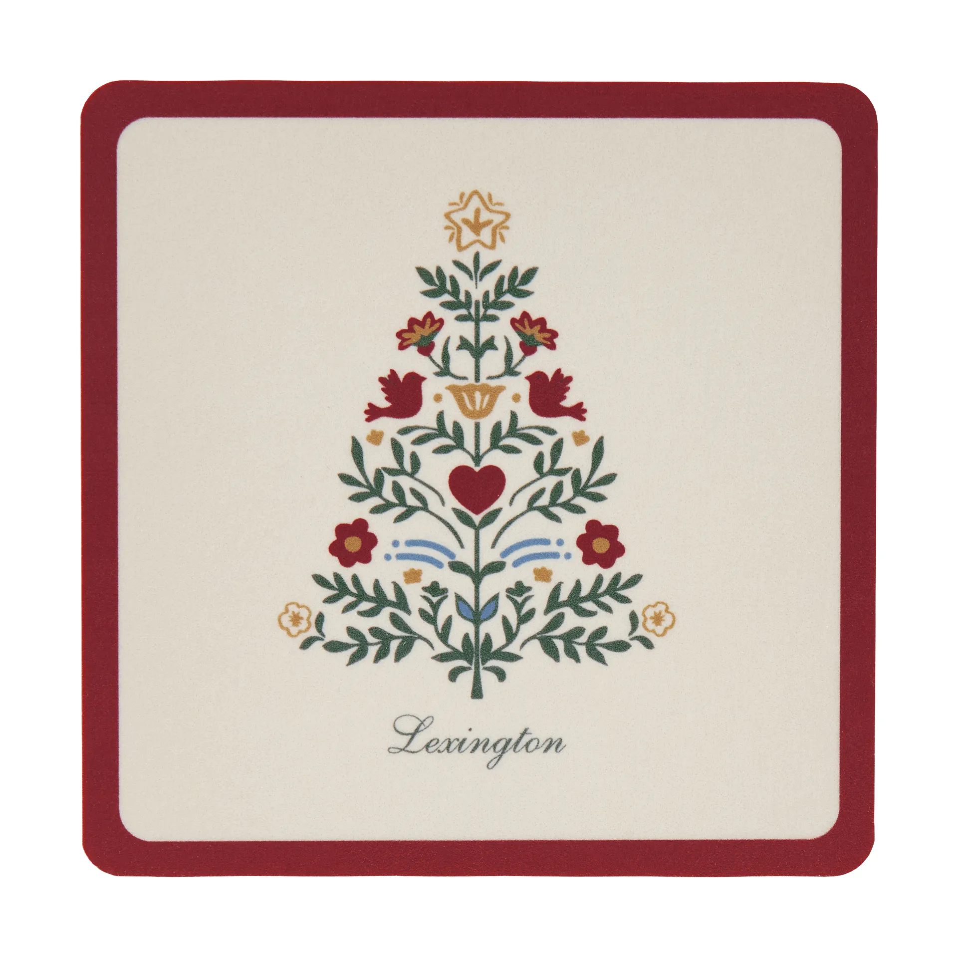 Sous-verres laminés Lexington, Red-light beige, 9x9 cm, lot de 4 Lexington