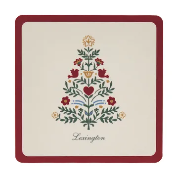 Sous-verres laminés Lexington - Red-light beige, 9x9 cm, lot de 4 - Lexington