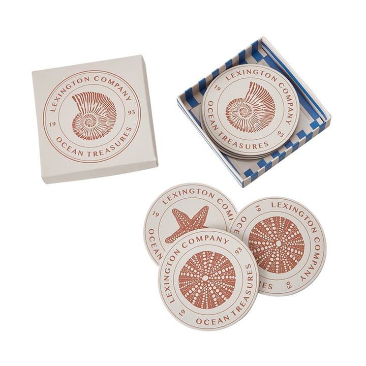 Sous-verres Ocean Treasures, lot de 6, Blue Lexington