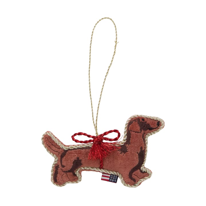 Suspension de Noël Dog coton velours écologique - Marron - Lexington
