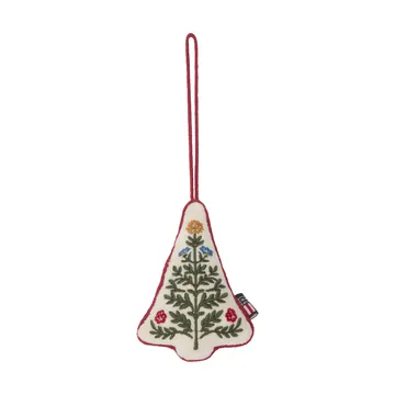Suspension de Noël Tree en velours de coton biologique - Multi, 9x13x3 cm - Lexington
