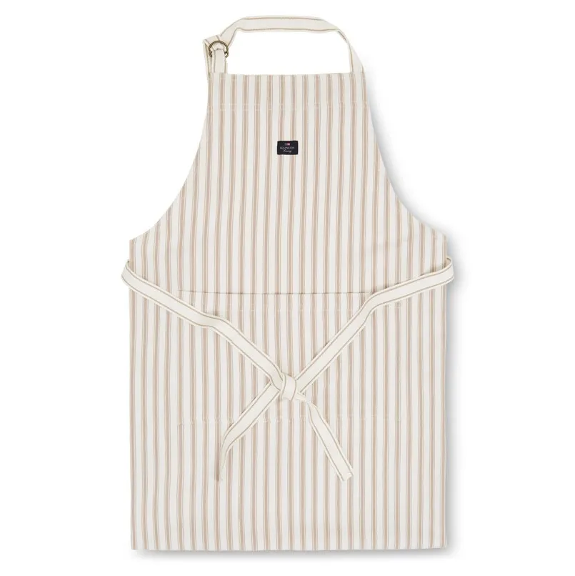 Tablier Icons Herringbone Striped, Beige-white Lexington