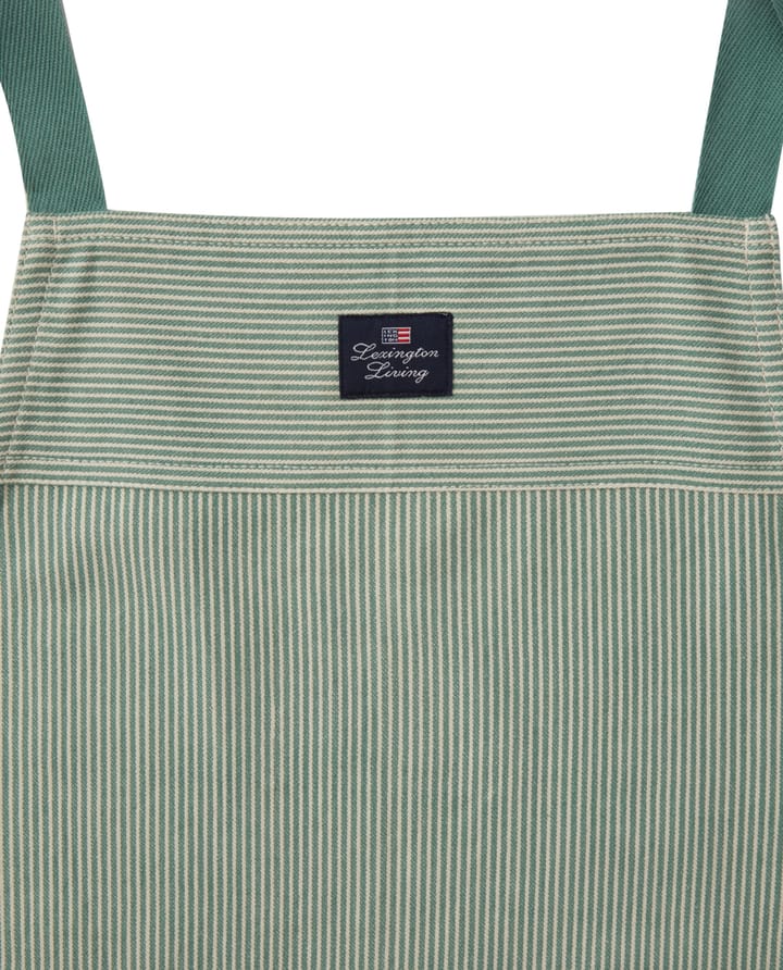 Tablier Striped Oxford, Vert-blanc Lexington