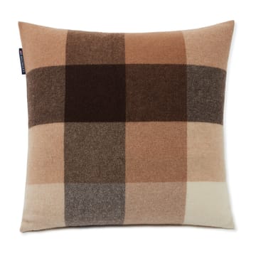 Taie Checked Recycled Wool 50x50 cm - Beige-dark gray - Lexington