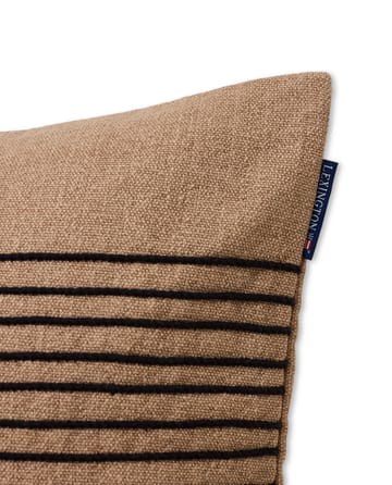 Taie Deco Striped Cotton Canvas 50x50 cm - Beige-gray - Lexington