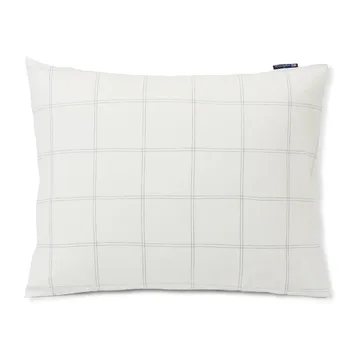 Taie d’oreiller Checked coton-lyocell 50x60 cm - Off white-dark blue - Lexington