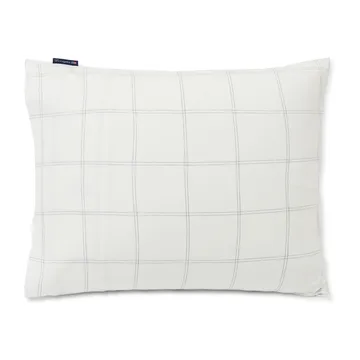 Taie d’oreiller Checked coton-lyocell 50x60 cm - Off white-dark blue - Lexington