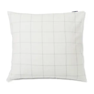 Taie d’oreiller Checked coton-lyocell 65x65 cm - Off white-dark blue - Lexington