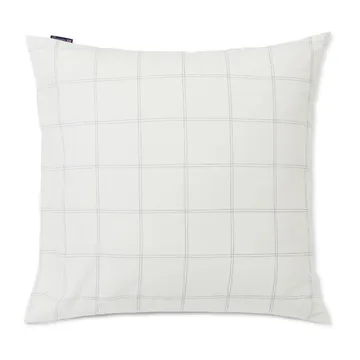 Taie d’oreiller Checked coton-lyocell 65x65 cm - Off white-dark blue - Lexington