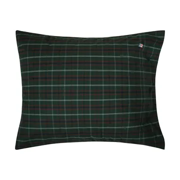 Taie d’oreiller Checked cotton percale - Green-navy, 50x60 cm - Lexington