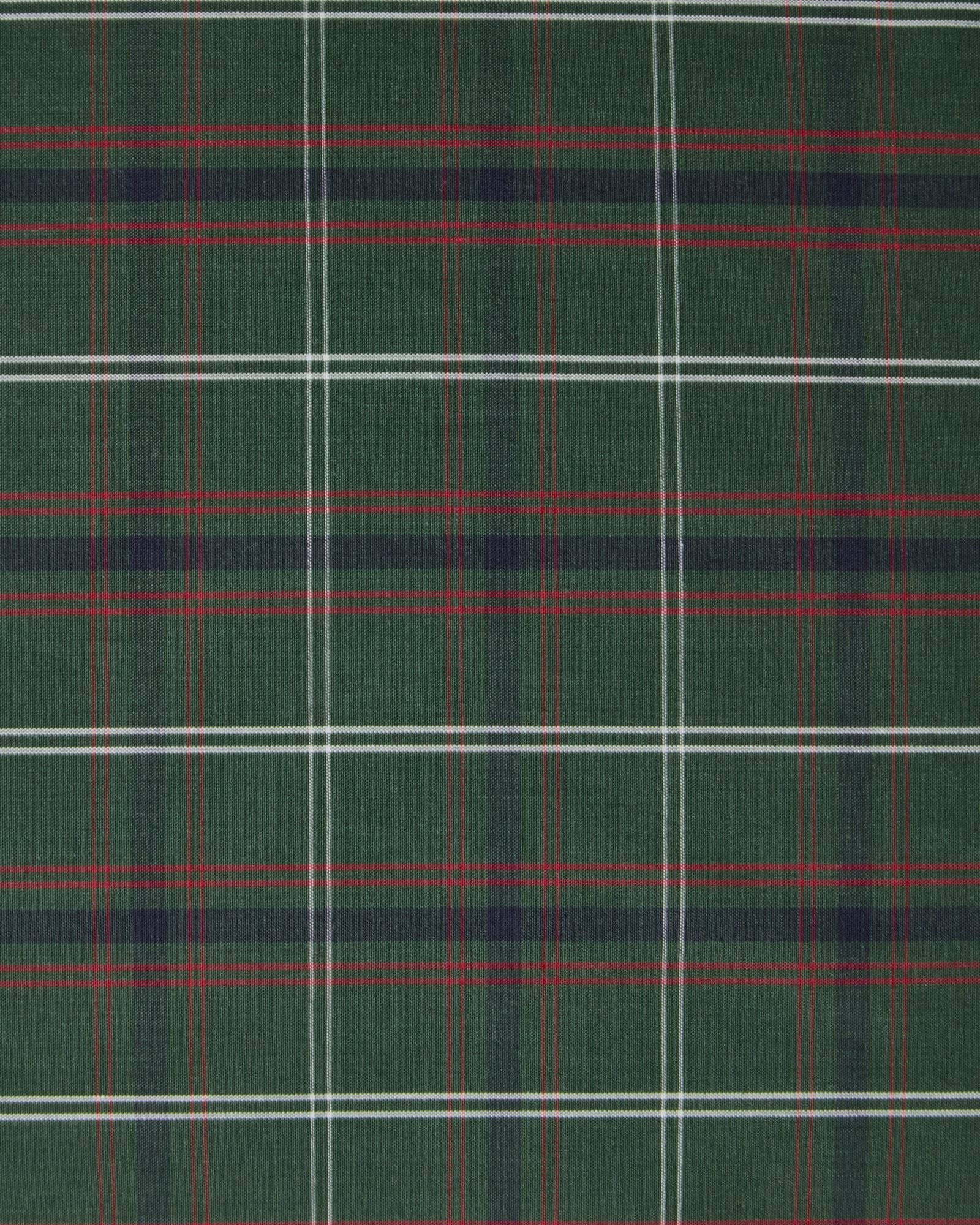 Taie d’oreiller Checked cotton percale, Green-navy, 50x90 cm Lexington