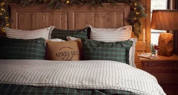Taie d’oreiller Checked cotton percale - Green-navy, 50x90 cm - Lexington