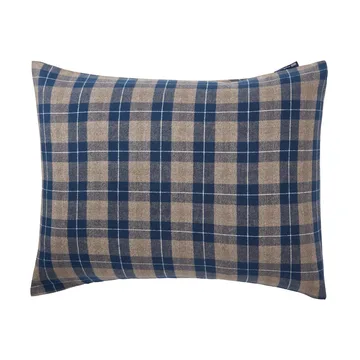 Taie d'oreiller Checked Flannel 50x60 cm - Denim blue-beige - Lexington