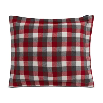 Taie d'oreiller Checked Flannel 50x60 cm - Rouge-gris foncé - Lexington