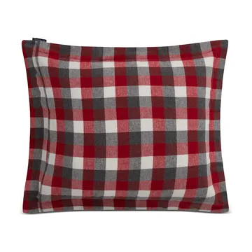 Taie d'oreiller Checked Flannel 50x60 cm - Rouge-gris foncé - Lexington