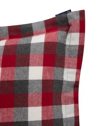 Taie d'oreiller Checked Flannel 50x60 cm - Rouge-gris foncé - Lexington
