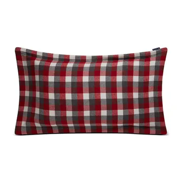 Taie d'oreiller Checked Flannel 50x90 cm - Rouge-gris foncé - Lexington