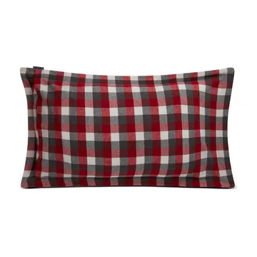 Taie d'oreiller Checked Flannel 50x90 cm - Rouge-gris foncé - Lexington