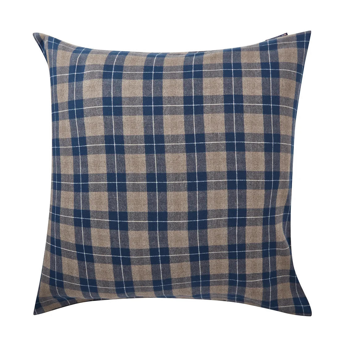 Taie d'oreiller Checked Flannel 65x65 cm, Denim blue-beige Lexington